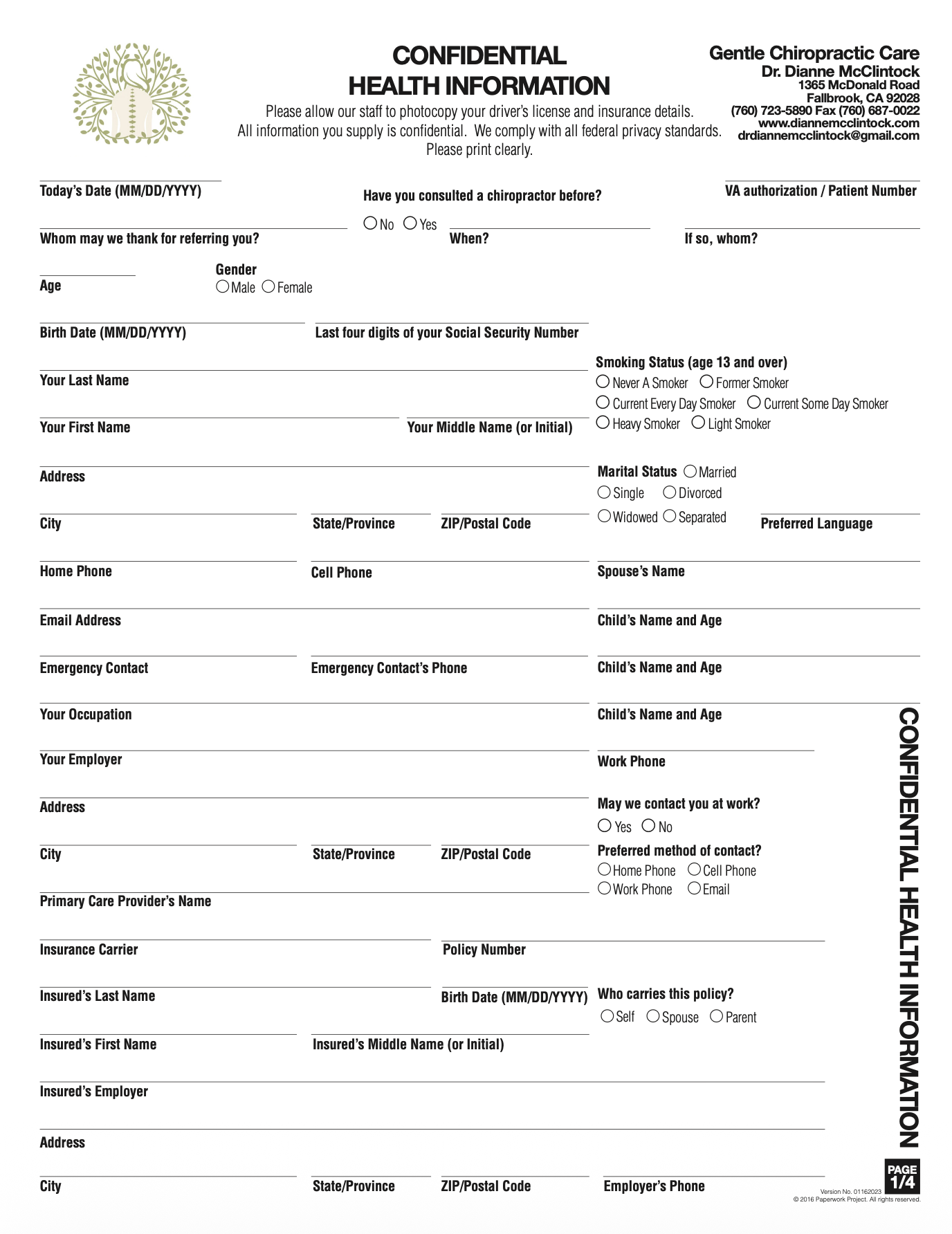 Confidential Health Information
